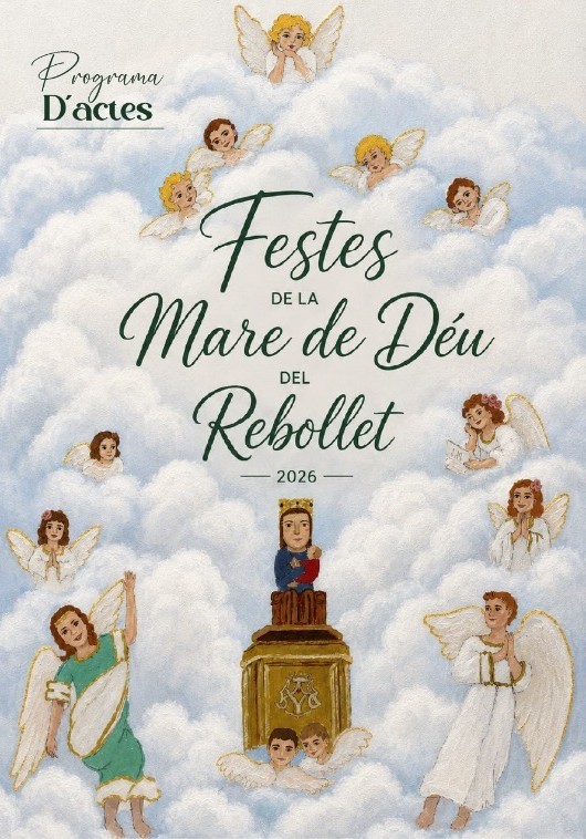 Portada del programa oficial de les festes de la Mare de Déu del Rebollet 2026